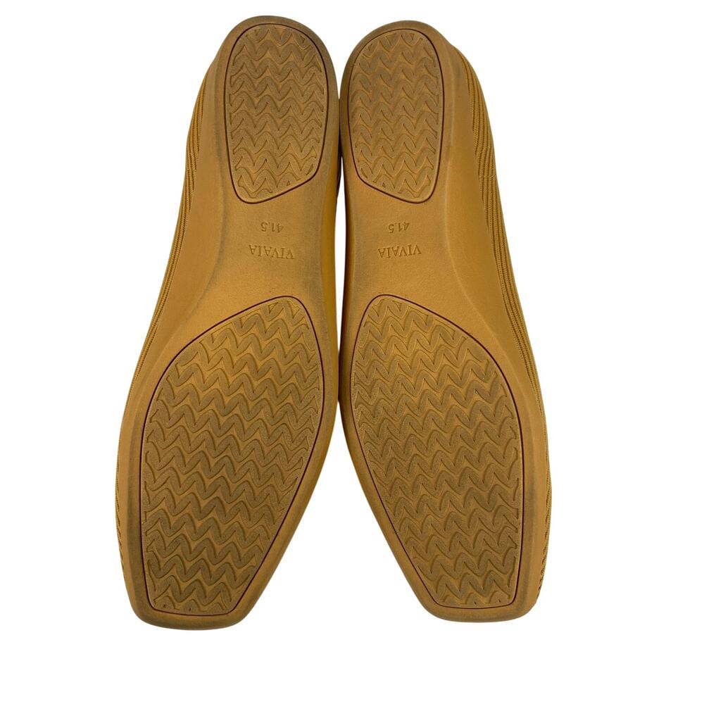 Vivaia Square Toe V Cut Ballet Flat Margot 2.0 Ginger Yellow Size 41 / 9.5 US - Picture 8 of 9